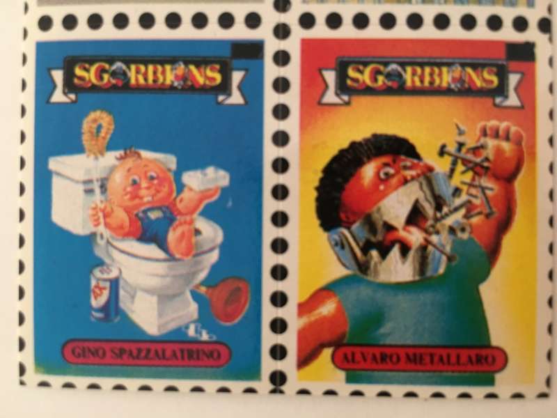 VINTAGE ITALIAN MINT SET OF 4 GARBAGE PAIL KIDS - 1989