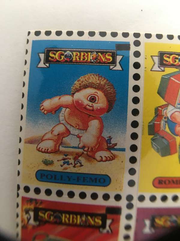 VINTAGE ITALIAN MINT SET OF 4 GARBAGE PAIL KIDS - 1989