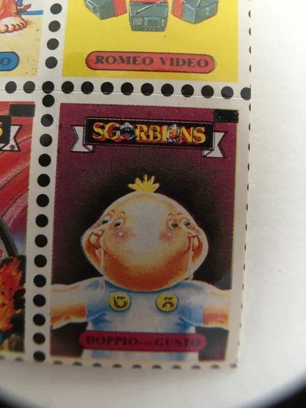 VINTAGE ITALIAN MINT SET OF 4 GARBAGE PAIL KIDS - 1989
