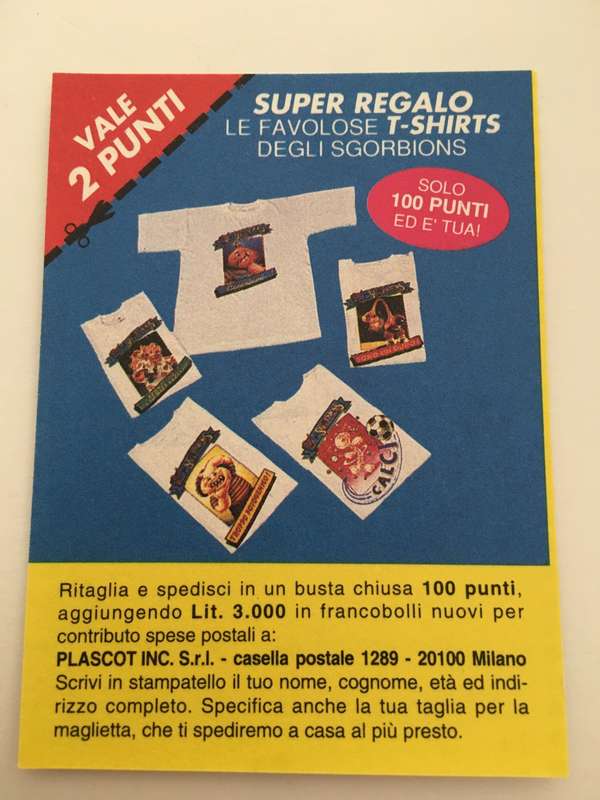 VINTAGE ITALIAN MINT SET OF 4 GARBAGE PAIL KIDS - 1989