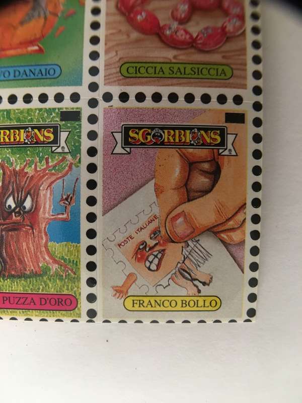 VINTAGE ITALIAN MINT SET OF 4 GARBAGE PAIL KIDS - 1989