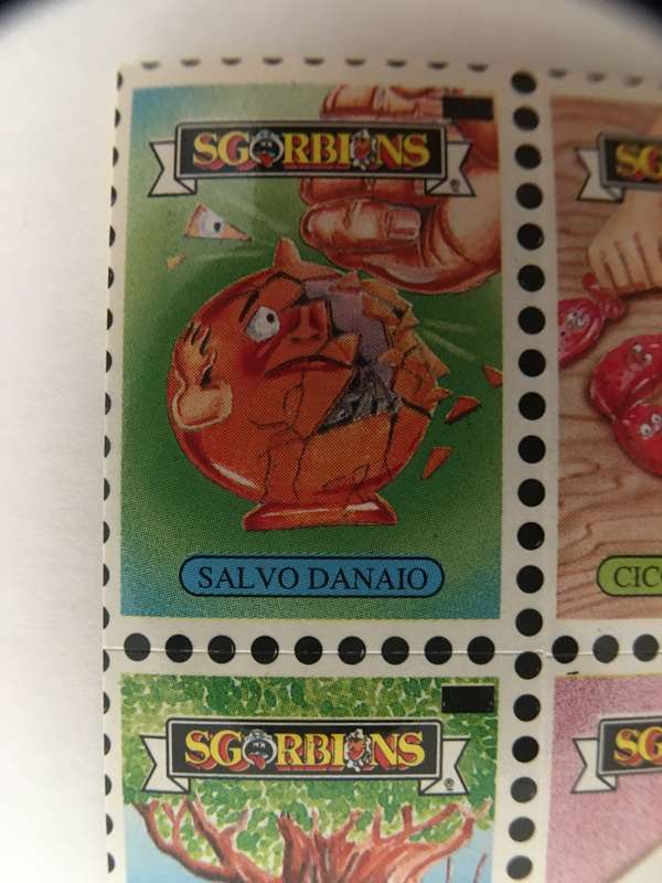 VINTAGE ITALIAN MINT SET OF 4 GARBAGE PAIL KIDS - 1989