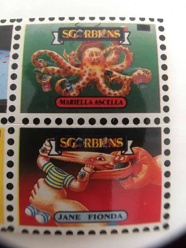 VINTAGE ITALIAN MINT SET OF 4 GARBAGE PAIL KIDS - 1989