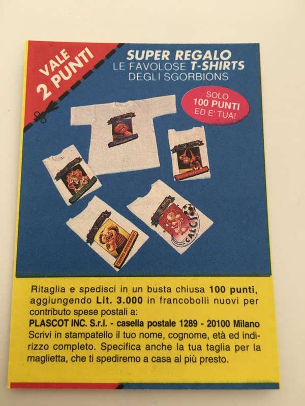 VINTAGE ITALIAN MINT SET OF 4 GARBAGE PAIL KIDS - 1989