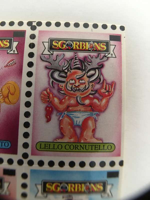 VINTAGE ITALIAN MINT SET OF 4 GARBAGE PAIL KIDS - 1989