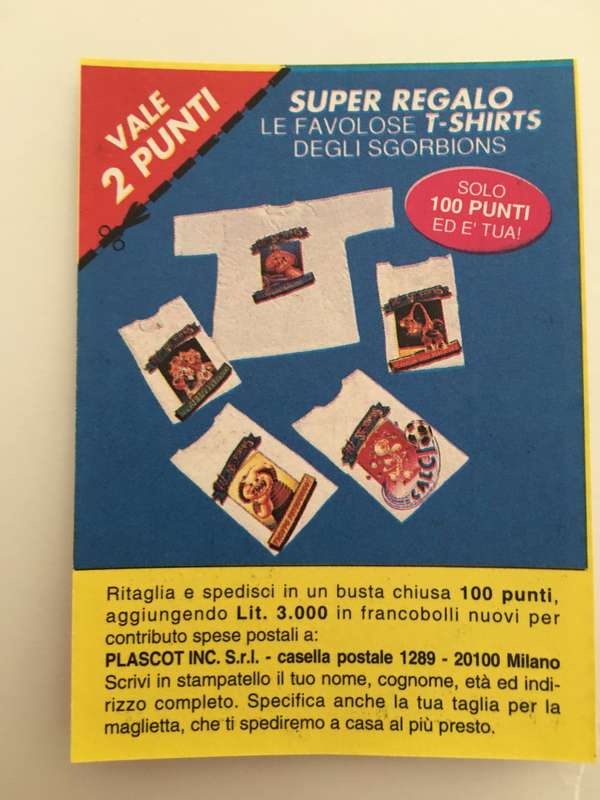 VINTAGE ITALIAN MINT SET OF 4 GARBAGE PAIL KIDS - 1989