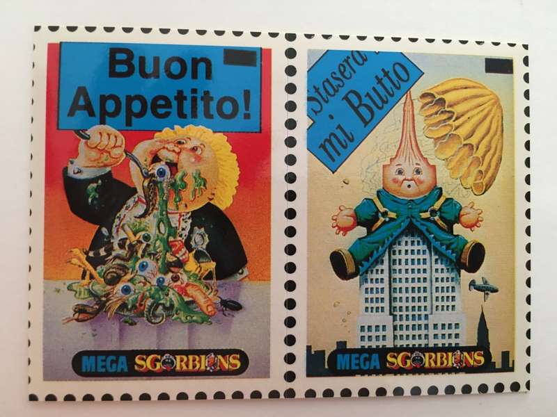 VINTAGE ITALIAN MINT SET OF 2 GARBAGE PAIL KIDS - 1989