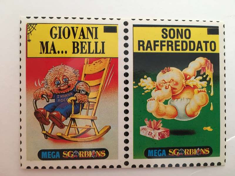 VINTAGE ITALIAN MINT SET OF 2 GARBAGE PAIL KIDS - 1989