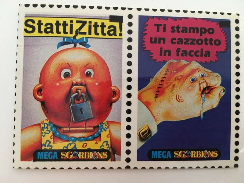 VINTAGE ITALIAN MINT SET OF 2 GARBAGE PAIL KIDS - 1989