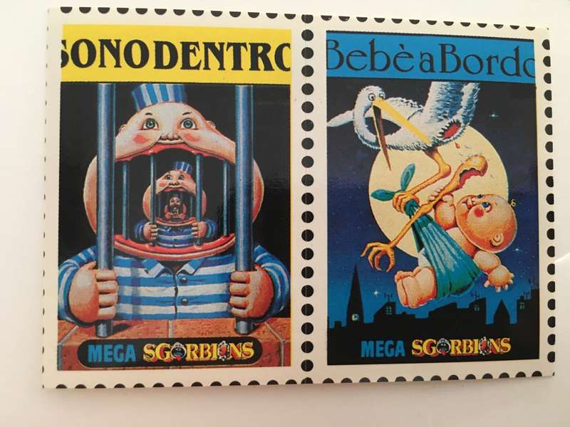 VINTAGE ITALIAN MINT SET OF 2 GARBAGE PAIL KIDS - 1989