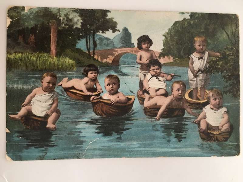 LOVELY VINTAGE TO ANTIQUE POST CARD WITH STAMP
