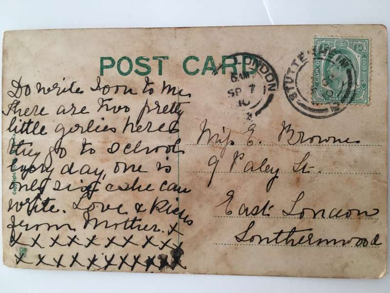 VINTAGE TO ANTIQUE POST CARD WITH STAMP