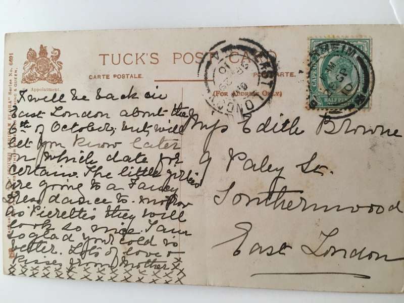 VINTAGE TO ANTIQUE POST CARD WITH STAMP