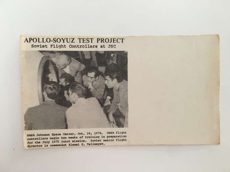 VINTAGE POSTCARD TYPE - APOLLO-SOYUZ TEST PROJECT  1974
