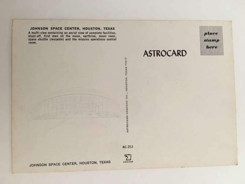 VINTAGE POST CARD - JOHNSON SPACE CENTER