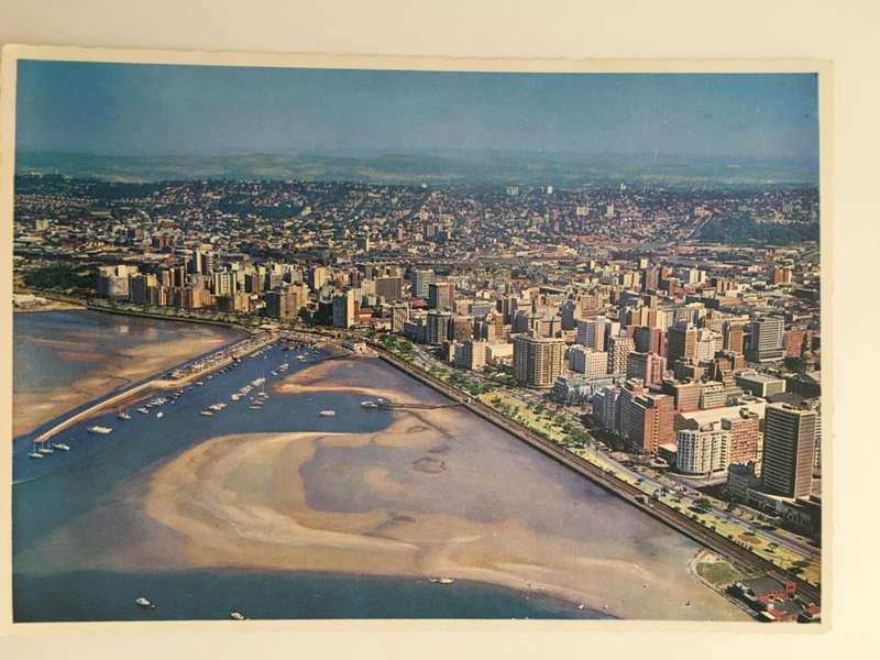 LOVELY VINTAGE POSTCARD OF DURBAN SHOWING YACHT BASIN
