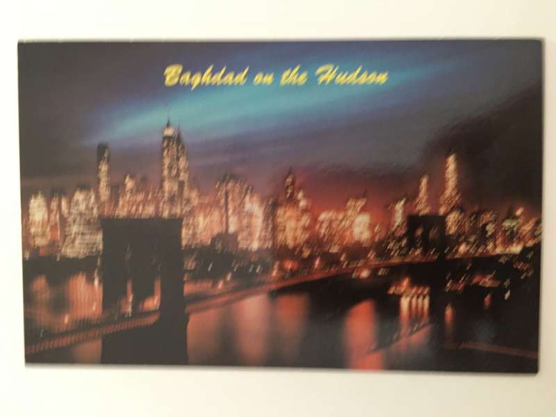 VINTAGE POSTCARD OF NEW YORK SHOWING THE TWIN TOWERS STILL