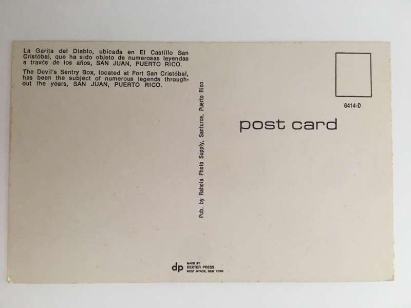 LOVELY VINTAGE POST CARD PEURTO RICO