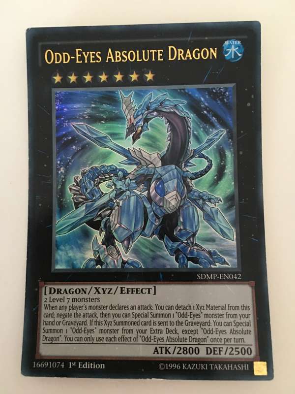 YU-GI-OH TRADING CARD / FOIL SHINY / ODD-EYES ABSOLUTE DRAGON