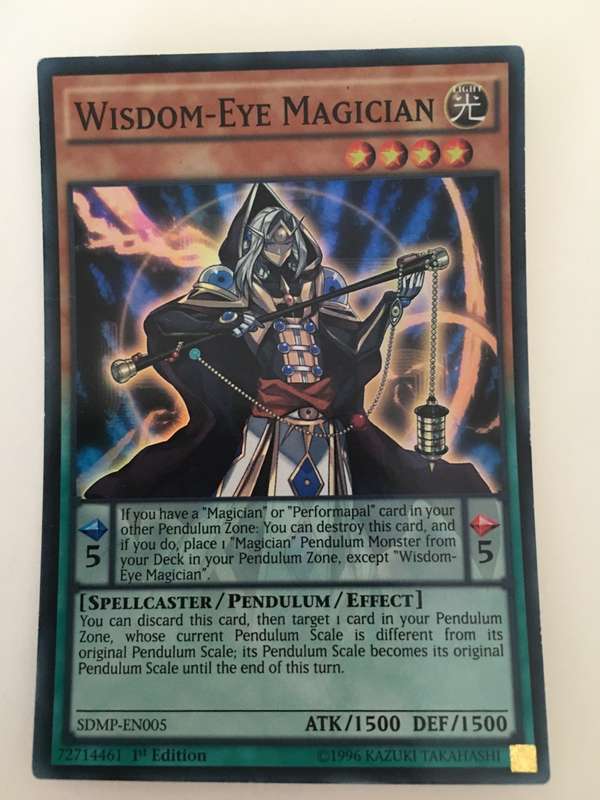 YU-GI-OH TRADING CARD - SHINY  FOIL - WISDOM-EYE MAGICIAN