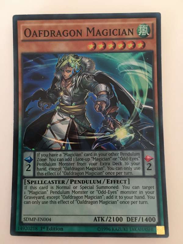 YU-GI-OH TRADING CARD / FOIL / SHINY CARD - OAFDRAGON  MAGICIAN