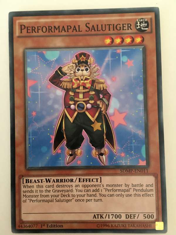 YU-GI-OH TRADING CARD - PERFORMAPAL SALUTIGER