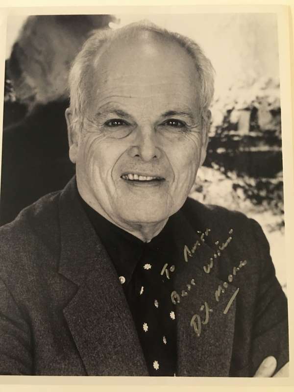 AUTOGRAPHED / SIGNED - DICKIE MOORE - OUR GANG A4 SIZE