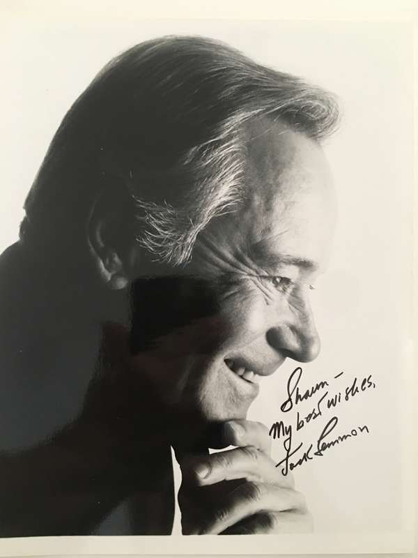 AUTOGRAPHED SIGNED A4 JACK LEMON ACTOR