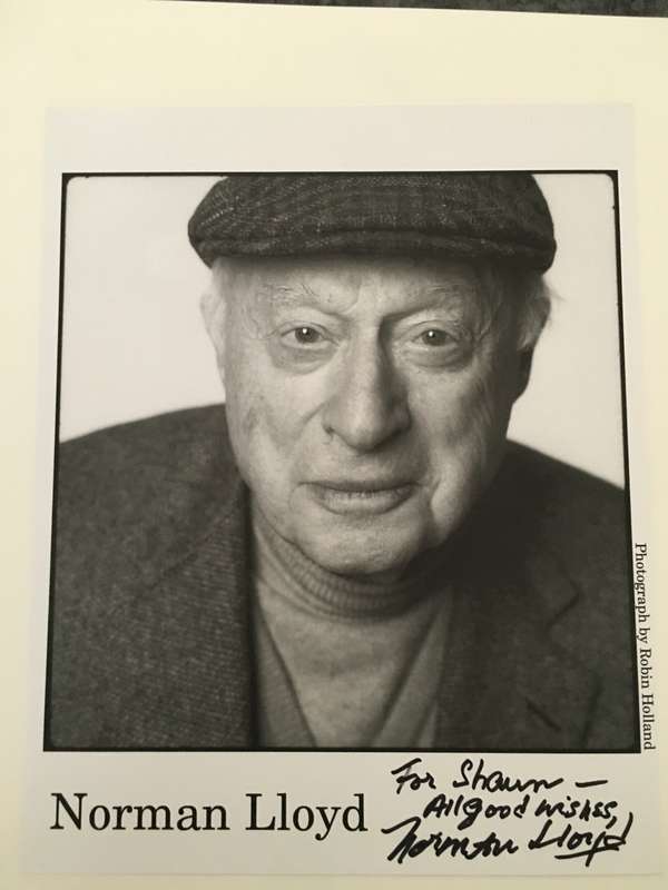 AUTOGRAPHED SIGNED - A4 NORMAN LLOYD - SPELL BOUND IN HER SHOES