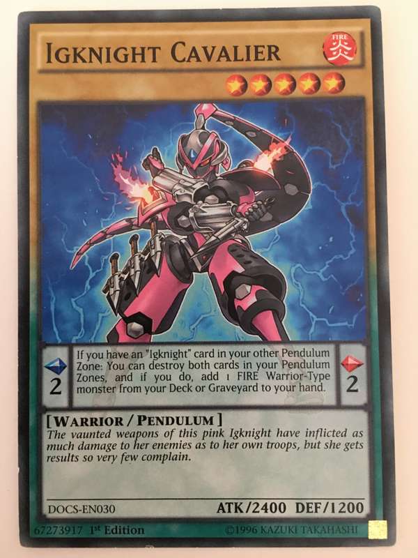 YU-GI-OH TRADING CARD - IGKNIGHT CAVALIER