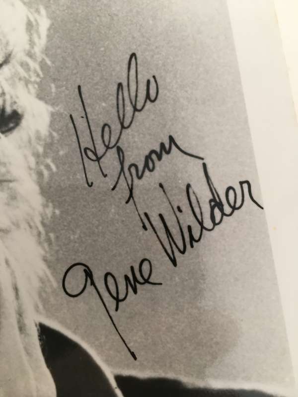 PRINTED AUTOGRAPH - GENE WILDER - CHARLIE AND THE CHOCOLATE FACTORY  A4 SIZE