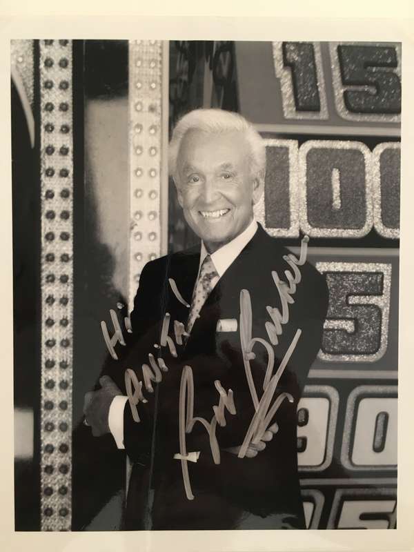 AUTOGRAPHED / SIGNED - BOB BARKER  USA GAME SHOW HOST -   THE PRICE IS RIGHT A4
