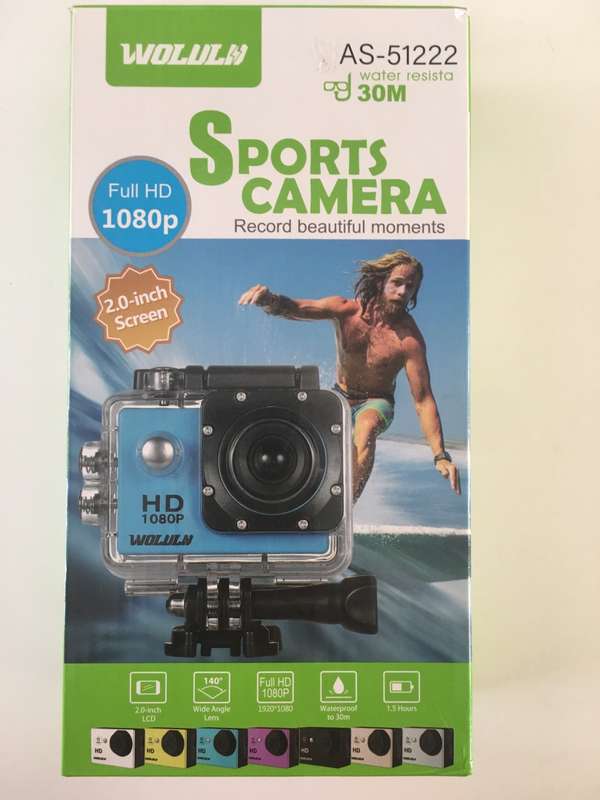 LOVELY WOLULIN GO PRO AS NEW IN WATER PROOF CASE FULL HD 1080P (SPORTS CAMERA)