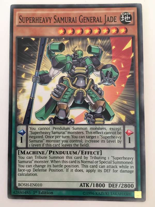 YU-GI-OH TRADING CARD - SUPERHEAVY SAMURAI GENERAL JADE