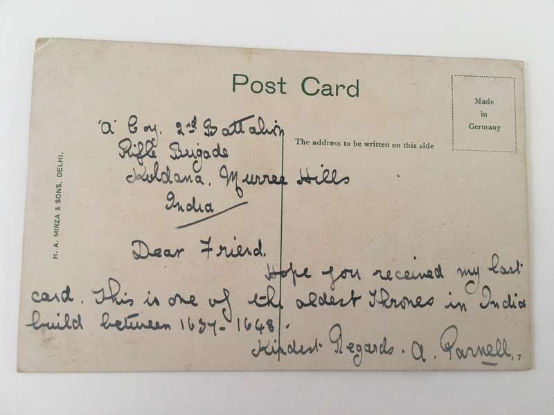 VINTAGE TO ANTIQUE POSTCARD  THE THROWN OF DEWAN AM