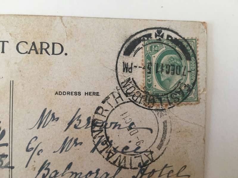 VINTAGE TO ANTIQUE POSTCARD - THE EARL OF ABERDEEN  WITH OLD STAMP