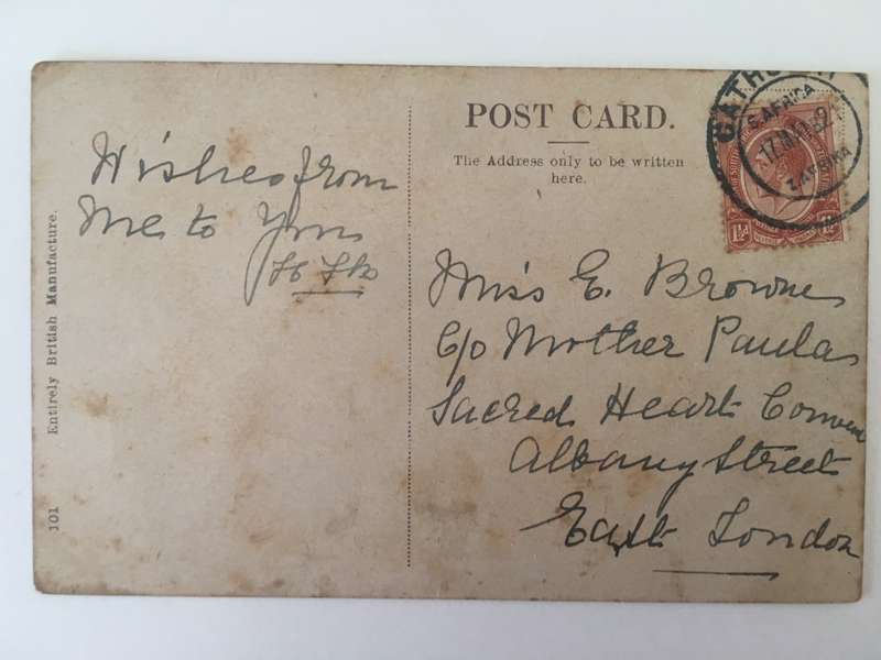 VINTAGE TO ANTIQUE POSTCARD - BIRTHDAY WISHES WITH OLD STAMP