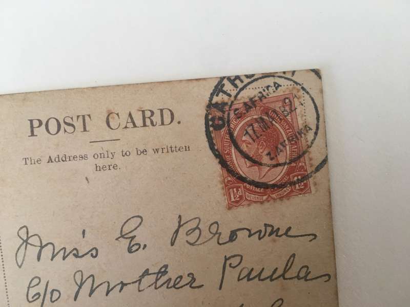 VINTAGE TO ANTIQUE POSTCARD - BIRTHDAY WISHES WITH OLD STAMP