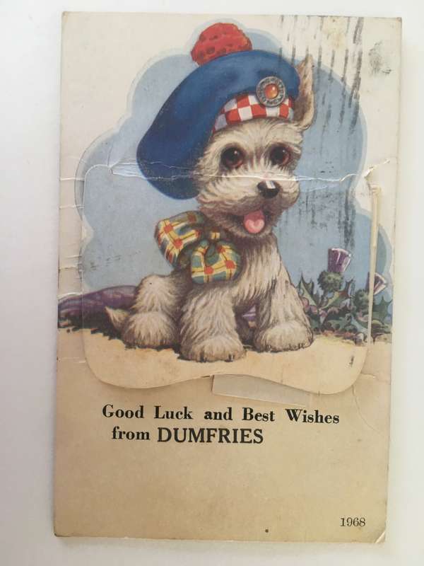 VINTAGE TO ANTIQUE POSTCARD WITH PULL OUT PICTURES AND 3 OLD STAMPS