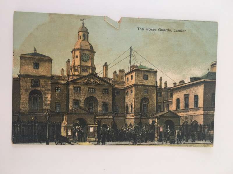 VINTAGE TO ANTIQUE POSTCARD - THE HOUSE GUARDS