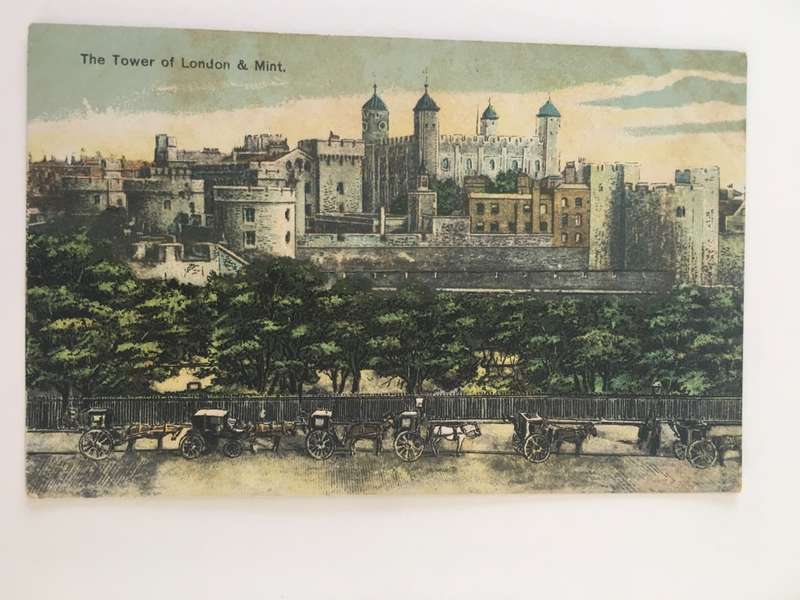 VINTAGE TO ANTIQUE POSTCARD - THE TOWER OF LONDON