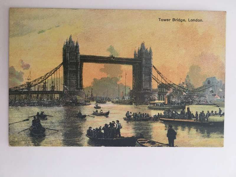 VINTAGE TO ANTIQUE POSTCARD - TOWER BRIDGE LONDON