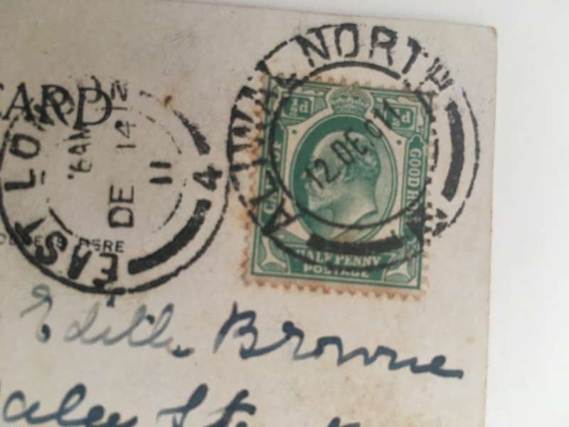 VINTAGE TO ANTIQUE POSTCARD - ST GEORGES CATHEDRAL LONDON - WITH OLD STAMP
