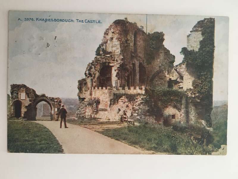 VINTAGE TO ANTIQUE POSTCARD - THE CASTLE - WITH OLD STAMP
