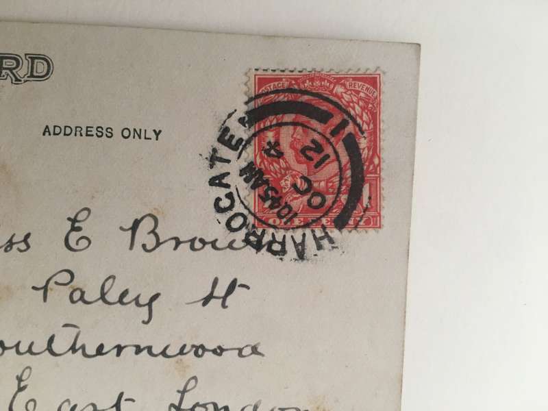 VINTAGE TO ANTIQUE POSTCARD - THE CASTLE - WITH OLD STAMP