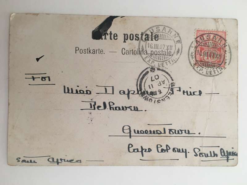 VINTAGE TO ANTIQUE POSTCARD -  WITH OLD STAMP