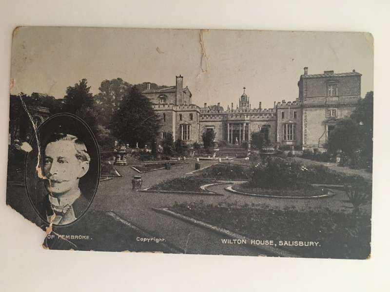 VINTAGE TO ANTIQUE POSTCARD - EARL OF PEMBROKE  POSTCARD HAS A SMALL TEAR WITH OLD STAMP
