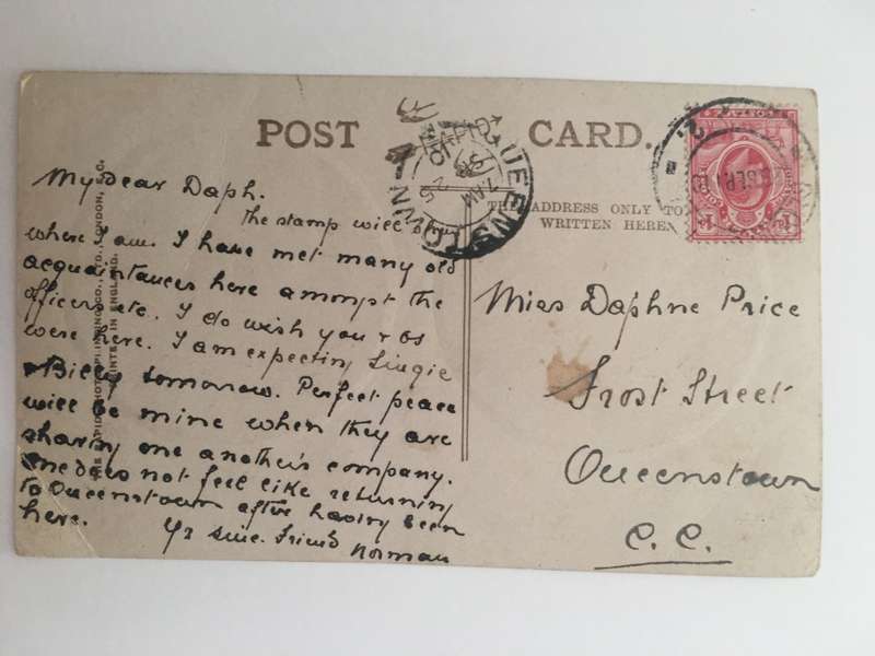 VINTAGE TO ANTIQUE POSTCARD - PLAYMATES -  WITH OLD STAMP