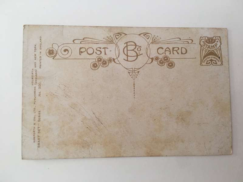 VINTAGE TO ANTIQUE POSTCARD - A NUT GATHERER -