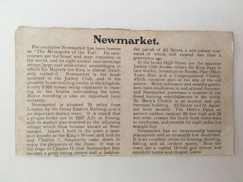 VINTAGE TO ANTIQUE POSTCARD - NEWMARKET